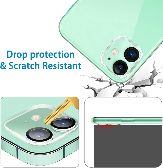 Dengduoduo 3 Pack Camera Lens Protector for iPhone 11 & iPhone 12 Mini, Ultra HD, Tempered Glass, 9H Hardness, Anti-Scratch, Case Friendly, Easy to Install [No Affect on Night Shots] - Image 6