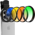 52MM Coral Reef and Reef Tank Filter Kit for Phone, CPL Polarizing+20,000k Yellow+15,000k Orange+10x Macro, Clip, Saltwater Aquarium Lens Compatible with iPhone16 15 Pro Max Samsung Moto Google TCL by ALILUSSO