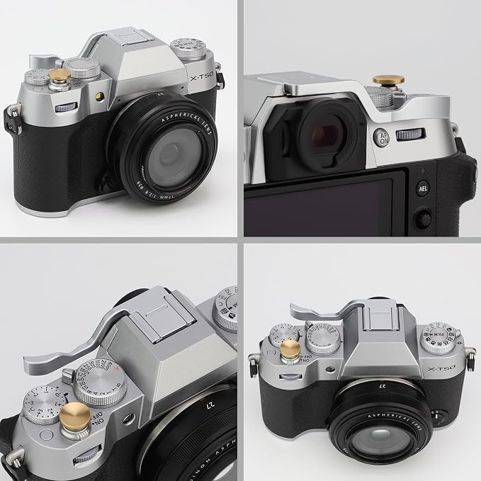 Haoge Metal Hot Shoe Thumb Up Rest Hand Grip for Fujifilm X-T50 XT30III Fuji X-T30 II X-T10 X-T20 X-T30 XT10 XT20 XT30 Camera Silver THB-XT30S - Image 7