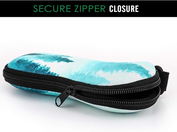 MoKo Sunglasses Soft Case Ultra Light Neoprene Zipper Eyeglass Case for Men Women - Image 5