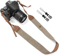 TENOC Vintage Camera Strap 1 Pack, Canvas Herringbone Neck Shoulder Strap with Quick Release Buckles for DSLR/SLR/Mirrorless, Universal Retro Anti-Slip Belt, Adjustable Length (Brown) by TENOC