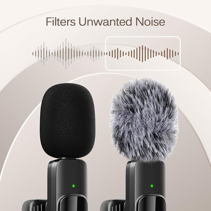 Professional Wireless Lavalier Lapel Microphone for iPhone, Mini Video Recording Mic for Interview Video Podcast Vlog YouTube & Livestream, Noise Reduction, Plug & Play (Lightning Port) - Image 3