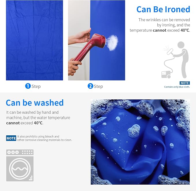 NEEWER 10 x 12FT / 3 x 3.6M PRO Photo Studio premium polyester Collapsible Backdrop Background for Photography, Video and Television (Backdrop Only) - Blue - Image 3