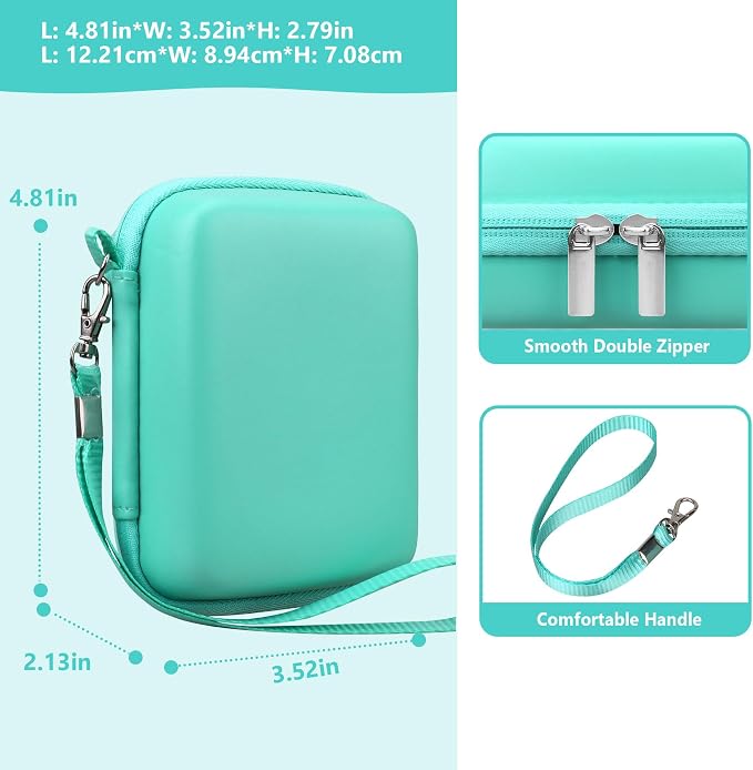 Carrying Case for Canon PowerShot SX740 HS, SX730 HS Camera, Green | SX720 HS, SX620 HS, G7 X Mark III, G7 X Mark II Digital Camera, Storage Holder Travel Bag with Mesh Pocket for Battery Pack - Image 3