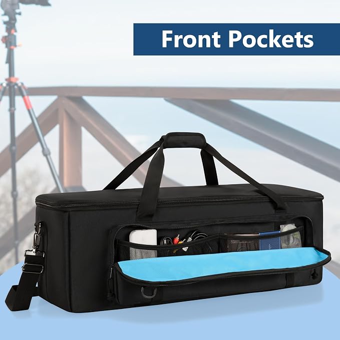 samdew 30'' Tripod Travel Bag, Photo Studio Equipment Case, Soft Bag Only | Large Photography Organizer with Secure Buckles & Lens Storage Pocket, for Light Stand, Monopod, Mic Stand, Camcorder & More - Image 4