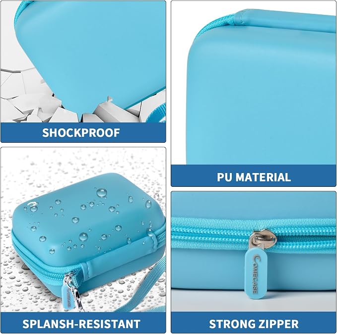 Comecase Carrying & Protective Case for Digital Camera, for CAMKORY/for Kodak Pixpro/for Canon PowerShot ELPH 180/190 / for Sony DSCW800 DSCW830 Cameras for Travel - Sky Blue - Image 4
