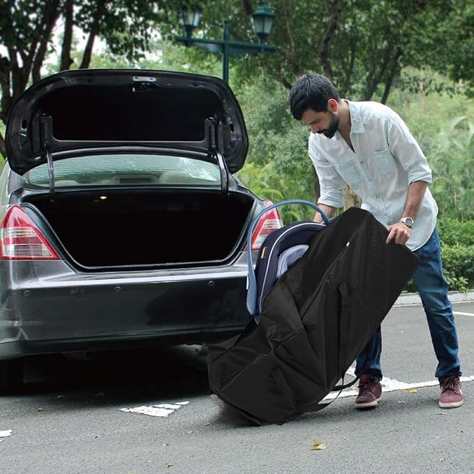 COOLBEBE 42" Sports Duffle Bag - 150L Extra Large Travel Duffel Luggage Bag | Upgrade Zipper, Sturdy & Water Resistant for Camping Moving, Black - Image 4