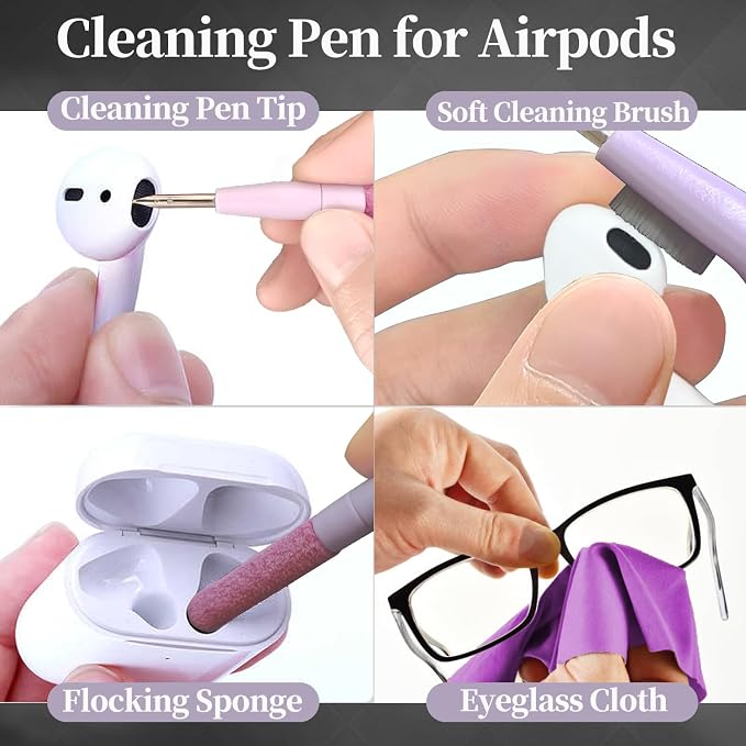 Laptop Computer PC Gaming Keyboard Cleaner Kit with Earbud Cleaning Pen, Hatstart Phone Tablet Touch Screen Mist Spray Device Clean Tool for iPhone iPad Airpod MacBook Pro, Cool Gadgets Gifts for Men - Image 4