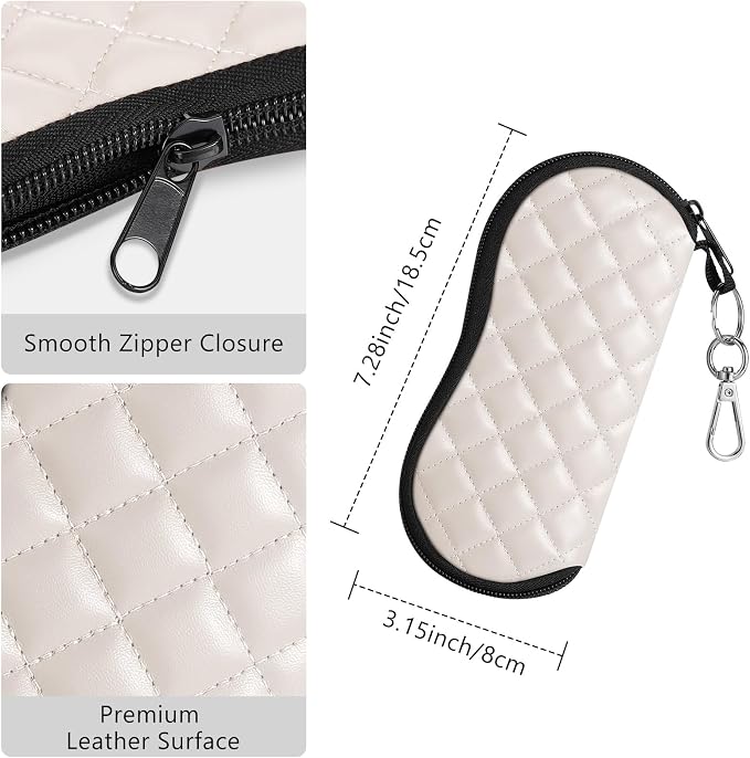 MoKo Sunglasses Soft Case Ultra Light Neoprene Zipper Eyeglass Case for Men Women - Image 3