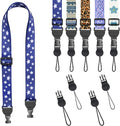 FIEIL Blue and White Star Shoulder Strap, Adjustable Camera Strap with 2 Sets of Quick-Release Buckles, Comfortable Neck Strap for iPad, Tablet, Camera, Laptop, Binocular, Luggage Bag by FIEIL