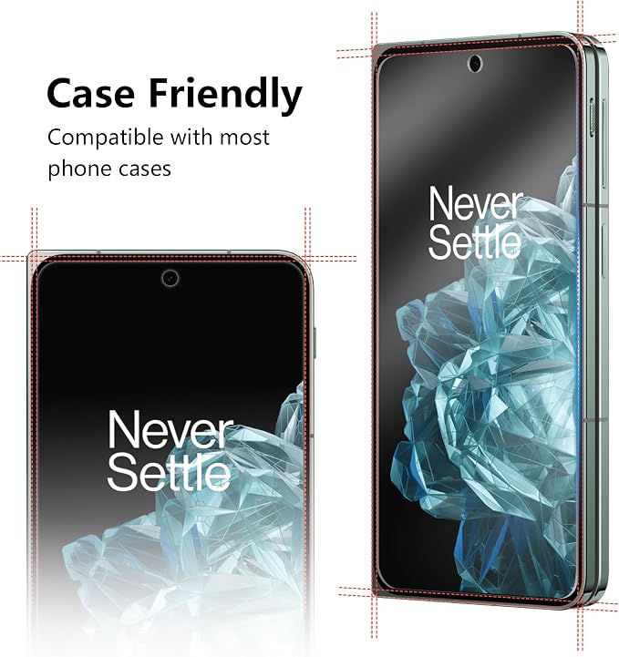 2 Pack for OnePlus Open Screen Protector | 2 Pack Camera Lens Protector, Support Fingerprint Unlock, Touch Sensitive, Anti-Scratch, Case Friendly - Image 3