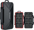 PROfezzion Memory Card Case for 12 CFexpress Type-A and 12 SD SDHC SCXC | 24 Slots Memory Card Holder, Water-Resistant & Anti-Shock, Hard Shell with Rubber Interior, Compact & Easy Carrying by PROfezzion