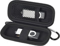 USB Flash Drive Case, SD Card/Thumb Drive/Memory Cards Holder, Bag Only | SDXC/SDHC Storage, Electronic Accessories Organizer for SanDisk / for Samsung, for Students/IT/Office/School/Travel, AllBlack by ALKOO