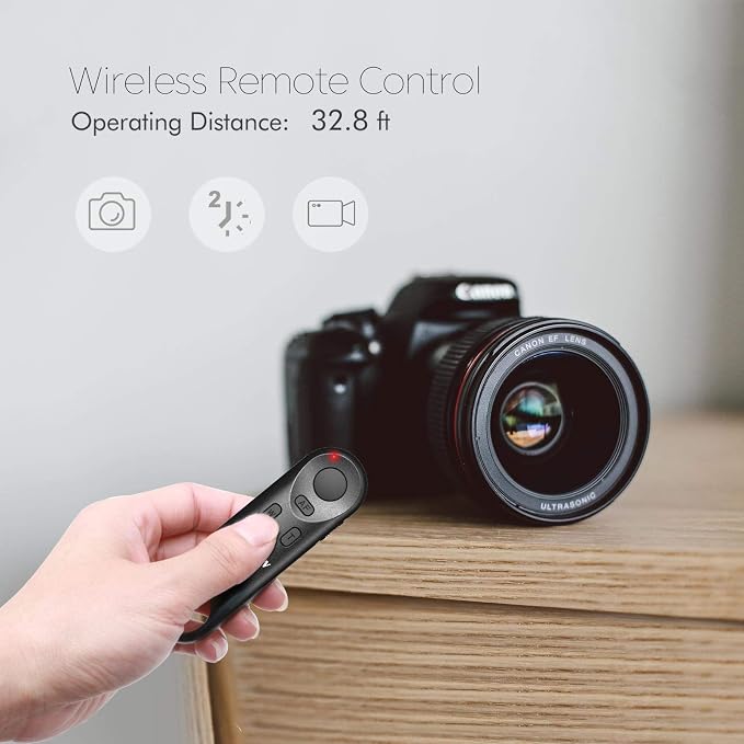 Camera Remote Control for Canon EOS RP, EOS R, R5, R6, M50, M50 II | 6D Mark II, 77D, 850D, 800D, 200D, 250D, EOS Rebel SL2, Rebel T7i, T8i, 90D, EOS M6 Mark II, SX70 HS; Replaces Canon BR-E1 - Image 2