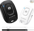 ATUMTEK Camera Remote Shutter for iPhone and Android Smartphones (2 Pack), Wireless Phone Remote Control Selfie Button for Photos and Videos (Bluetooth 5.2), Wrist Strap Included, Black & White by ATUMTEK