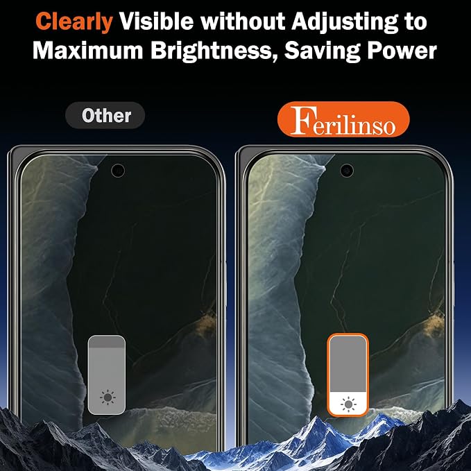 Ferilinso Privacy Screen Protector for Google Pixel 11 Pro Fold | 3 Pack, 9H+ Tempered Glass, Military-Grade Shatterproof, Anti-Scratch, HD, Case Friendly, Easy Installation, Bubble Free - Image 5