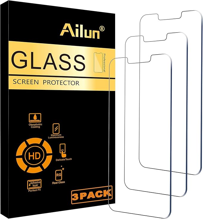 Ailun 3 Pack Screen Protector for iPhone 13 Mini, Tempered Glass | 5.4 Inch by Ailun