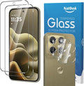 2+2 Pack for Motorola Edge 2026 Screen Protector with Camera Lens Protector,Full Coverage 9H Tempered Glass Film,HD Clear Scratch Resistant,Bubble-Free for Moto Edge 2026 Screen Protector by Natbok