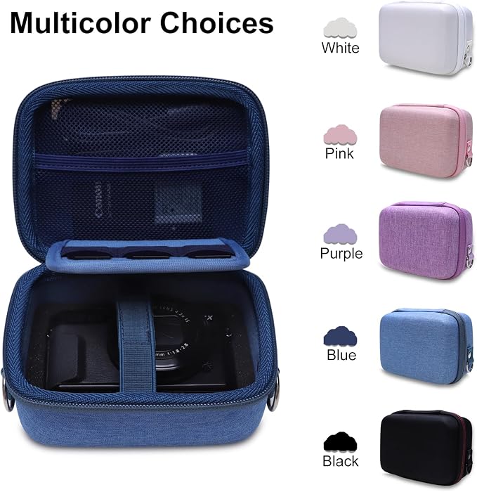 Camera Case Bag Compatible with Canon PowerShot G7 X Mark III, Mark II, SX740 HS, Sony ZV-1, KODAK PIXPRO WPZ2 Digital 4K Vlogging Camera, Point and Shoot 4K Video Camera Bag, Blue (Case Only) - Image 6