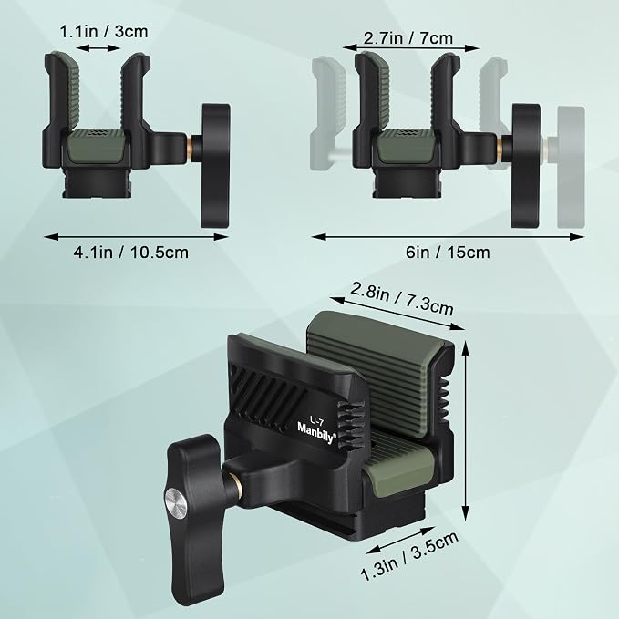 U-7 Shooting Saddle for Hunting Tripod, Aluminum Alloy Universal Rest Head Clamp Mount, Arca-Swiss Compatibility Base for monopod, Green - Image 3