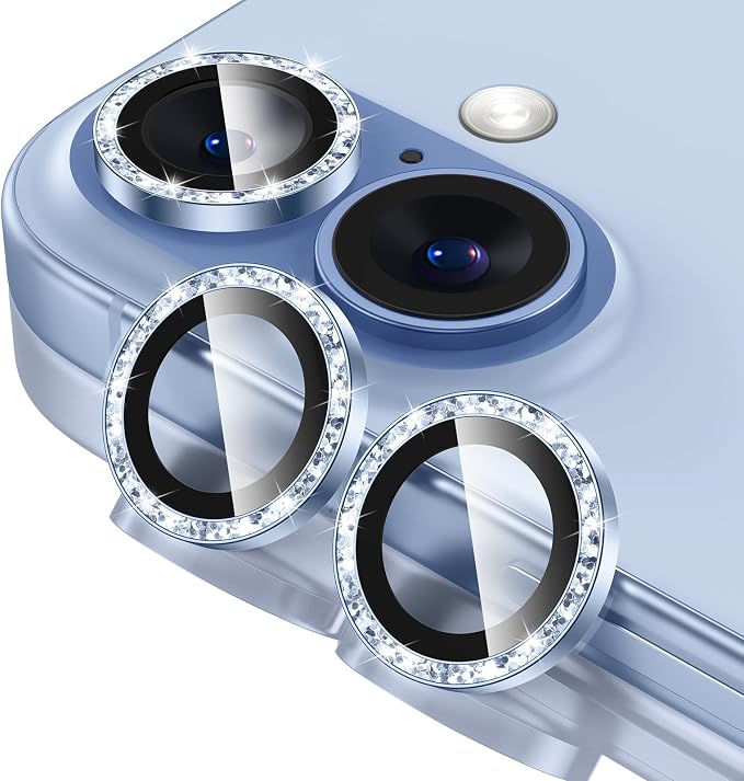 Tensea for iPhone 17 Camera Lens Protector Bling, Camera Screen Cover | Camera Screen Protector, Metal Individual Ring with 9H Tempered Glass for iPhone17, HD Clear, Easy Install, Full Protection by Tensea