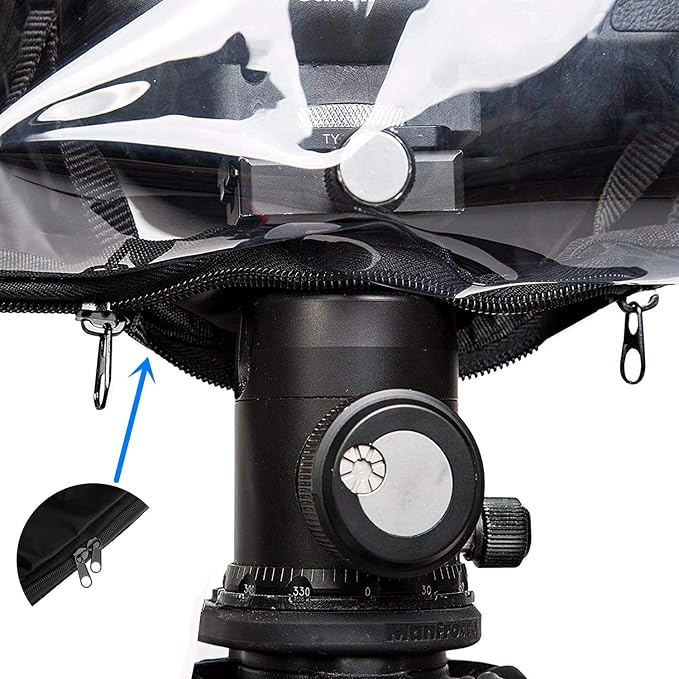 Waterproof Camera Rain Cover Soft Black Camera Rain Lens Covers | Professional Camera Sleeve Weather Protector Lens Jacket Covers for All DSLR SLR Cameras - Image 6