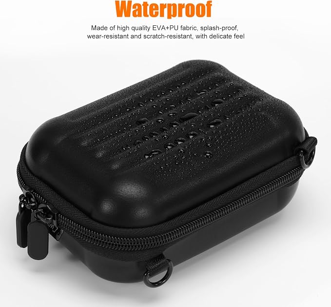 Cwatcun Hard Camera Case, Compact Digital Camera Sling Bag for Canon/Sony | Fits KODAK PIXPRO,Canon PowerShot,Sony DSC.Hard EVA shell,waterproof,shockproof,wristband+strap,mesh pocket. - Image 8