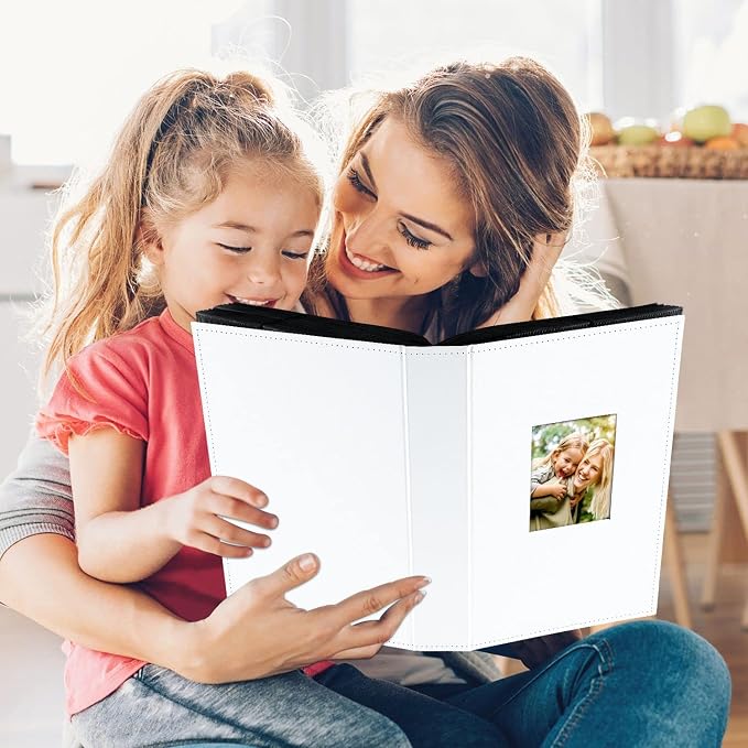 Ywlake Photo Album 4x6 300 Pockets, Leather Photo Albums Holds 300 Horizontal Only Pictures White - Image 6