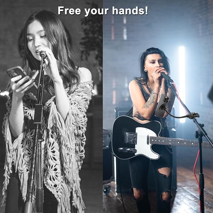 JCWINY for Magsafe Mic Stand Phone Holder, Flexible Phone Holder for Microphone Stands Super Magnets iPhone Mic Stand Holder Music Stands Phone Mount for iPhone 15 14 13 12 Pro Max Plus Max Mini - Image 6