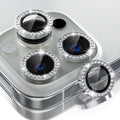 Choiche for iPhone 16 Pro/iPhone 16 Pro Max Camera Lens Protector | Ultra HD, Bling 9H Tempered Glass Camera Cover Screen Protector Metal Ring Decoration Accessories (Diamond-Silver) by Choiche