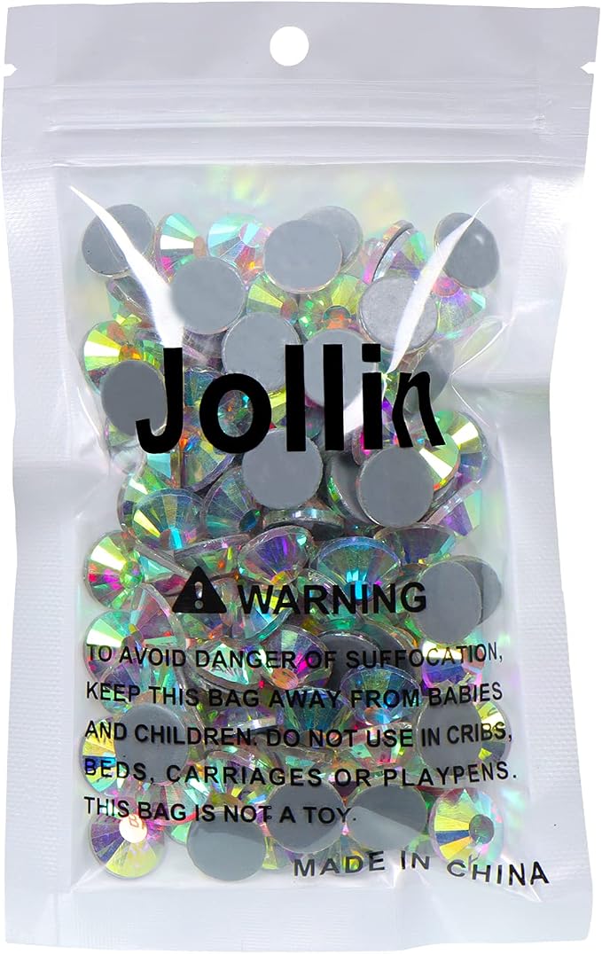 Jollin Hotfix Rhinestones Flatback Crystal Gems 12mm SS60, Crystal AB | 144pcs Hot Fix Crystals Glass Rhinestones for Bedazzling, Crafting, Clothes, Shoes & Accessories DIY Decoration - Image 8