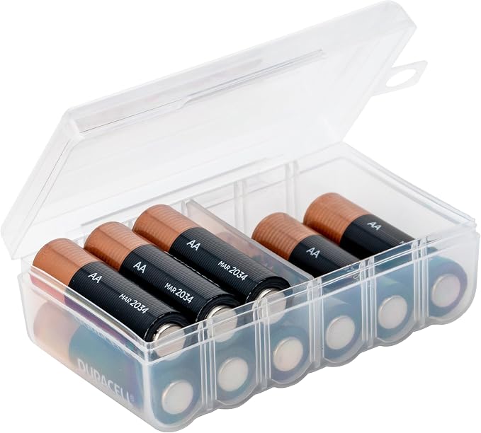 Dial Industries Battery Storage Organizer Case, Holds 12 AA | Keeps loose batteries sorted and easy to find, Compact size fits drawers or closets, Great for home or office use - Image 5