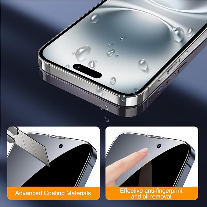 SIBEITU Screen Protector for iPhone 16 Plus 6.7 Inch Tempered Glass | 3 Pack Screen + 3 Pack Camera Lens Protector, HD Clear 9H Hardness, Scratch Resistant, Sensor Protection, Case Friendly - Image 7