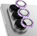Meshine for Samsung Galaxy Z Fold 8 Ultra Camera Lens Protector,Scratch Proof,Strong Adsorption,9H Hardness with Metal Ring Camera Cover,Case Friendly,Accessories Lens Protector,Glitter Purple by Meshine