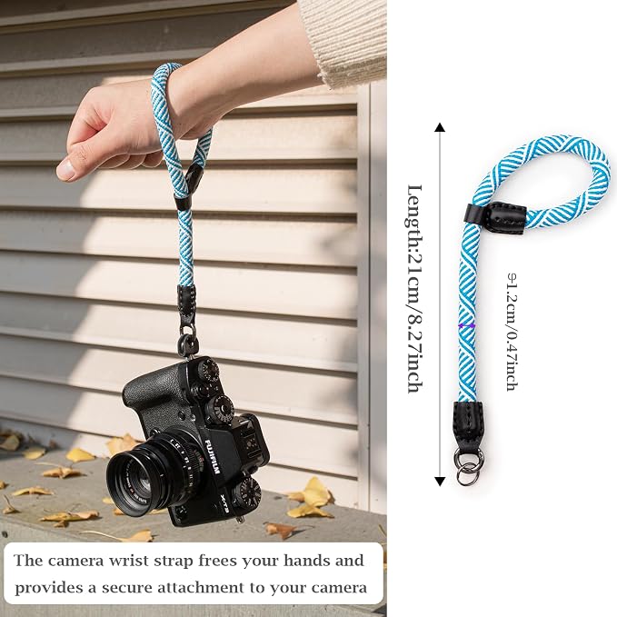 VOVMOEYA Rope Camera Wrist Strap,Camera Hand Strap Compatible with A6400 A6000 A7 IV,for Fujifilm X100V for Nikon Zf Z30 for Canon EOS R6 R7 R8 R10 Camera Wrist Straps for dslr - Image 2