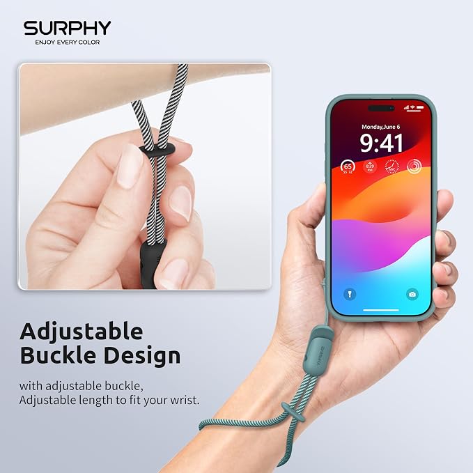 SURPHY 3 Pack Phone Wrist Strap, Phone Lanyard with Cellphone Tether Tab | Phone Strap Charm, Camera Wrist Strap with 2-Color Braided, Phone Wristlet, Wrist Lanyard for Case - Image 5