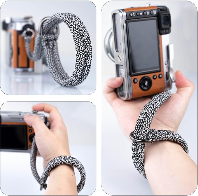 Paracord Camera Wrist Strap Lanyard-Quick Release for DSLR Mirrorless White | Adjustable wrist size,High-strength paracord material, lightweight 1.16oz, secure metal clasp,Fits Canon Nikon Sony Fuji - Image 6