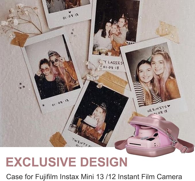 LTGEM Hard Case Compatible with Fujifilm Instax Mini 13, Purple | Fits Fujifilm Instax Mini 13/12/11/10/9, Hard Carrying Travel Camera Bag with Shoulder Strap - Image 5