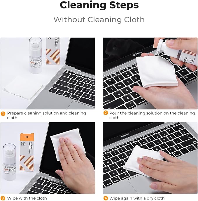 K&F CONCEPT Spray and Lens Cleaner Care Kit, Camera Lens Cleaner | Efficient Cleaning，Easy to Carry, for All Optical Glasses Telescopes Laptops Computers,MW02 - Image 3