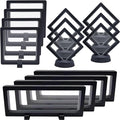 14 Pcs 3D Floating Display Case Floating Frame Display Holder Stands Transparent PE Jewelry Storage Box for Challenge Coin Medal AA Medallions (Black) by Unknown