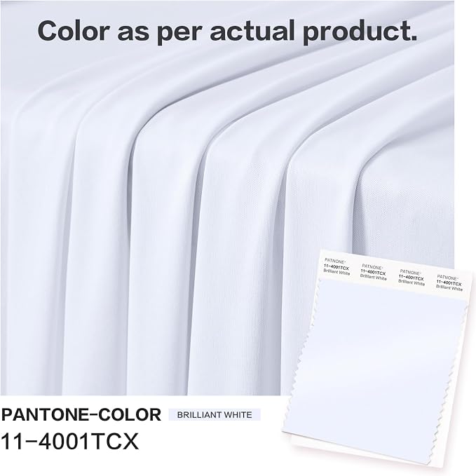 10x12 ft White Backdrop Curtains for Weddings Parties, Birthdays and Photos | 2 Panels 5x12 ft, Wrinkle-Free Polyester Drapes, Washable, Ironable, 4 in Rod Pocket for Baby Showers Photography Background - Image 3