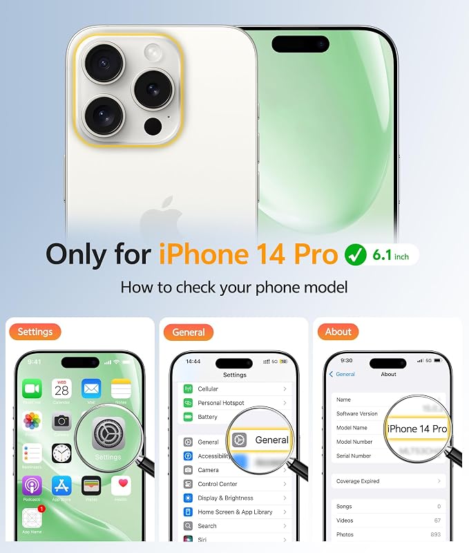 FNTCASE for iPhone 14 Pro Case, Compatible with Magsafe, Screen Protector | Full Camera Protection, Translucent Matte, 14FT Military Grade Drop Proof, Shockproof Protective Phone Cover, Light Moss - Image 2