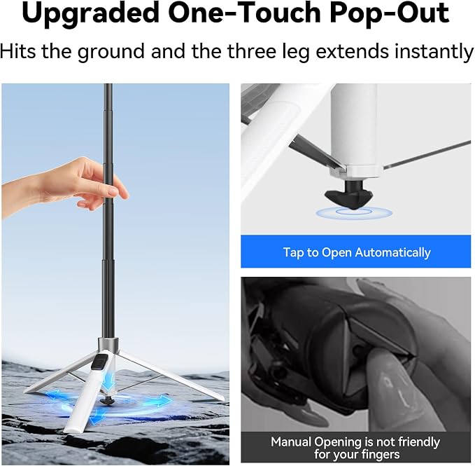 2026 Upgrade Auto Face Tracking Selfie Stick Tripod for iPhone with Light 360 °that Follows Your Movement 70.9" Phone Tripod Stand with Remote for Content Creator Vlog Live Stream Video Recording - Image 4