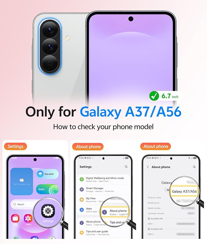 FNTCASE for Galaxy A37/A36 5G Phone Case, Fit for Magsafe, Screen Protector | Translucent Matte Magnetic Back, 14FT Military Grade Drop Protection, Shockproof Protective, for Samsung A37 Cover - Image 2