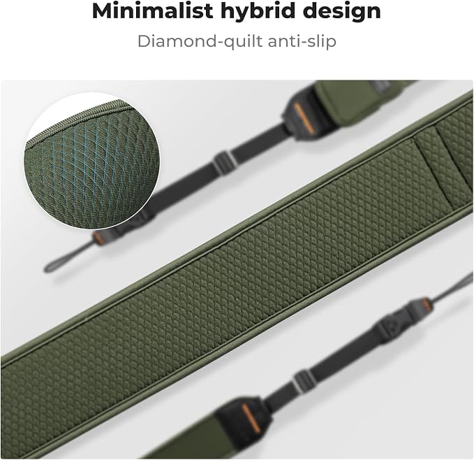 K&F CONCEPT Camera Neck Strap | Soft Neoprene, Adjustable Shoulder Belt, Zipped Pocket, Compatible with Sony/Canon/Nikon/Fuji DSLR SLR Mirrorless - Image 8