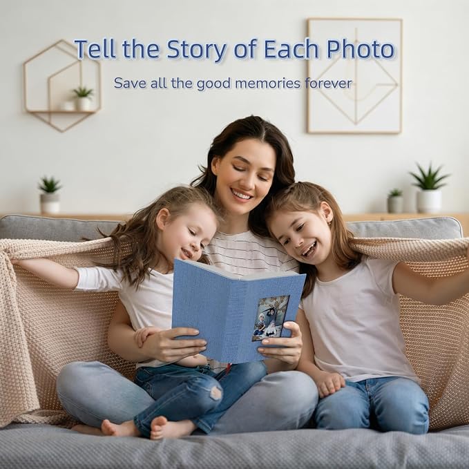 Popotop Photo Album 4x6-300 Photos Linen Cover Photo Books with 300 Horizontal Pockets,Slip-in Picture Albums for Family Wedding Anniversary Baby Vacation Pictures - Image 6