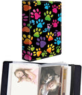 Small Photo Album 4x6 60 Pockets 120 Photos - Adventure Book Baby Photo Albums Photo Books for 4X6 Pictures Memory Book with Black Elastic Band for Photo Storage (Colorful Paw Prints, 4 X 6) by Unknown