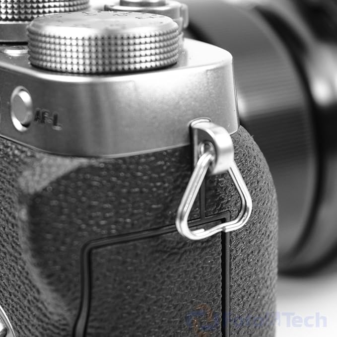 Foto&Tech 4 Pieces Lug Ring Camera Strap, Triangle Split Ring Hook, Compatible with Fujifilm Lecia Nikon Canon Sony Olympus Pentax Panasonic SLR RF Mirrorless Camera (Regular) - Image 3