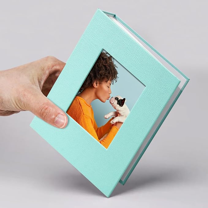 Vienrose Small 4x6 Photo Album Slip In 100 Photos Skyblue | Portable Design Photo Book, Memory Book, Wedding Family Baby Travel, Easy To Carry by Vienrose