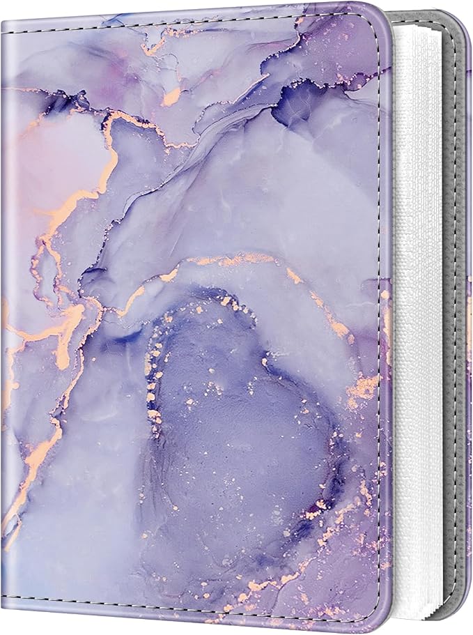 Fintie Mini Photos Album Book for 2x3 Inch Films - 104 Pockets Small Albums | For Fujifilm Instax Mini 13/12/11/99/40/Evo/Se/7+/Liplay Instant Camera, Photos Keepsakes, Kids Memory Book, Lilac Marble by Fintie